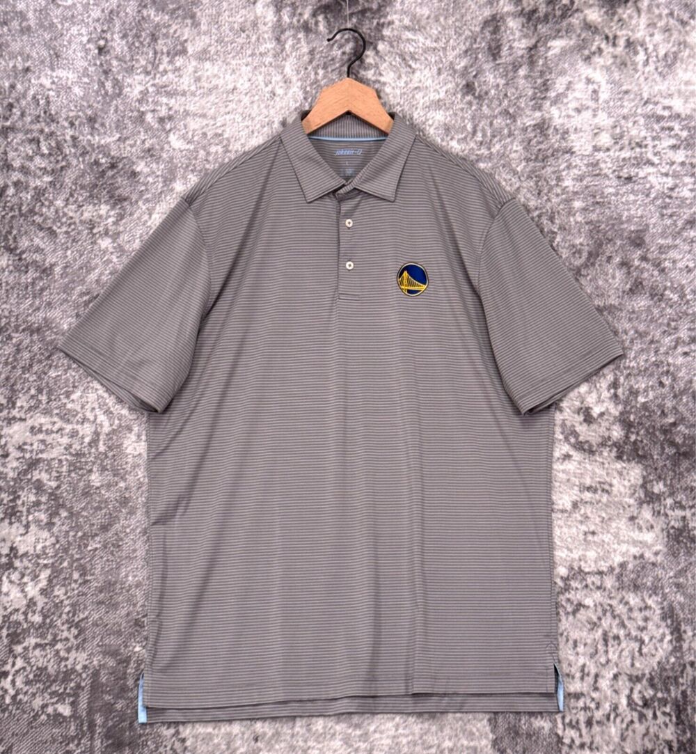 Johnnie O Polo Shirt Large Mens Game Day Performance Golden State Warriors